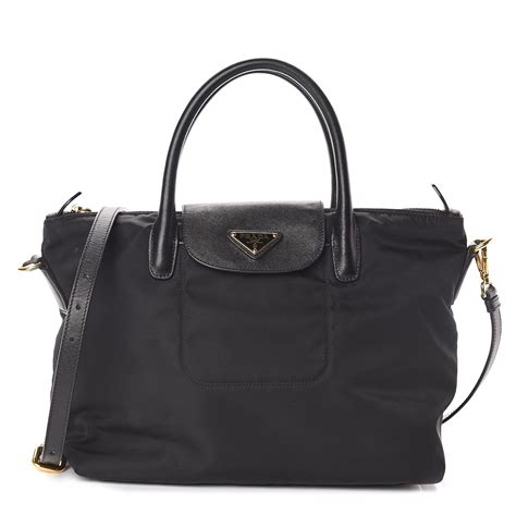 Prada saffiano tote black